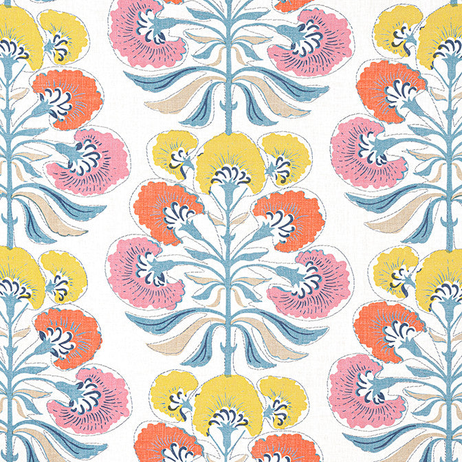 Tybee Tree Coral and Yellow F916212 by Thibaut Fabric Thibaut Fabric Tybee Tree Coral and Yellow F916212Fabric Kismet Fabric Book 100% Linen U.S.A. </p><p>Repeat: V: 14.5 54 - Fabric Carolina -