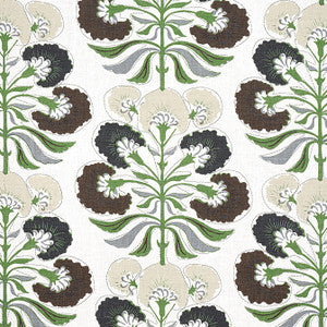 Tybee Tree Black and Green F916214 by Thibaut Fabric