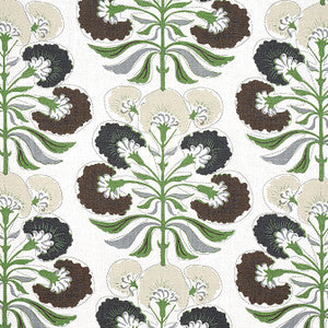 Tybee Tree Black and Green F916214 by Thibaut Fabric