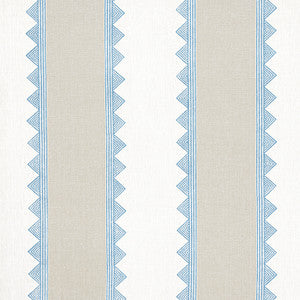 Kismet Stripe French Blue F916228 by Thibaut Fabric