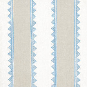 Kismet Stripe French Blue F916228 by Thibaut Fabric