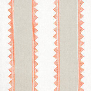 Kismet Stripe Coral F916231 by Thibaut Fabric