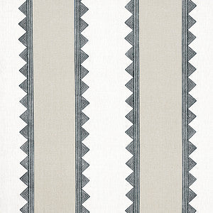 Kismet Stripe Black F916232 by Thibaut Fabric