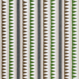 Lomita Stripe Black and Green F916235 By Thibaut Fabric
