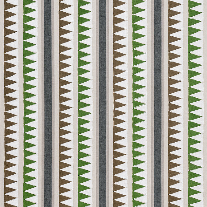 Lomita Stripe Black and Green F916235 by Thibaut Fabric Thibaut Fabric Lomita Stripe Black and Green F916235Fabric Kismet Fabric Book 100% Cotton INDIA </p><p>Repeat: V: 7 53 - Fabric Carolina -