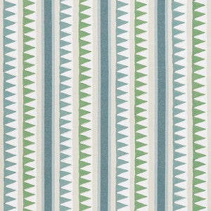 Lomita Stripe Green and Blue F916236 by Thibaut Fabric