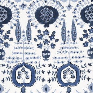 Mendoza Suzani Blue and White F916239 by Thibaut Fabric