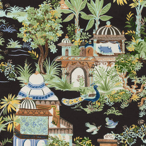 Mystic Garden Black F920825 by Thibaut Fabric