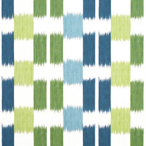 Kasuri Blue and Green F920839 by Thibaut Fabric