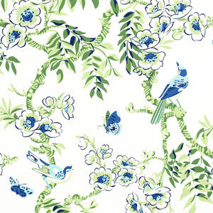 Yukio Blue and Green F920842 by Thibaut Fabric