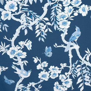 Yukio Navy and White F920844 By Thibaut Fabric