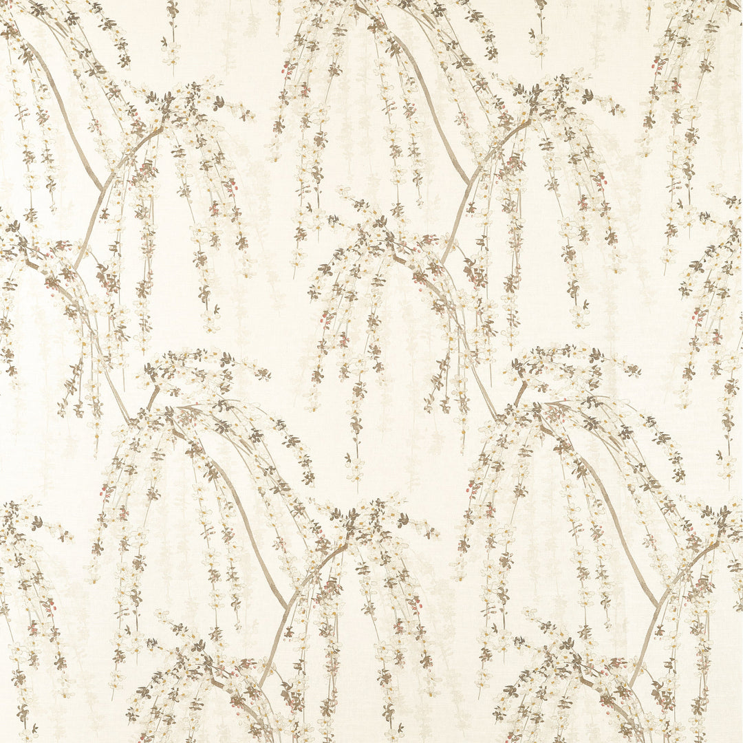 WEEPING BLOSSOM - White by Thibaut Fabric