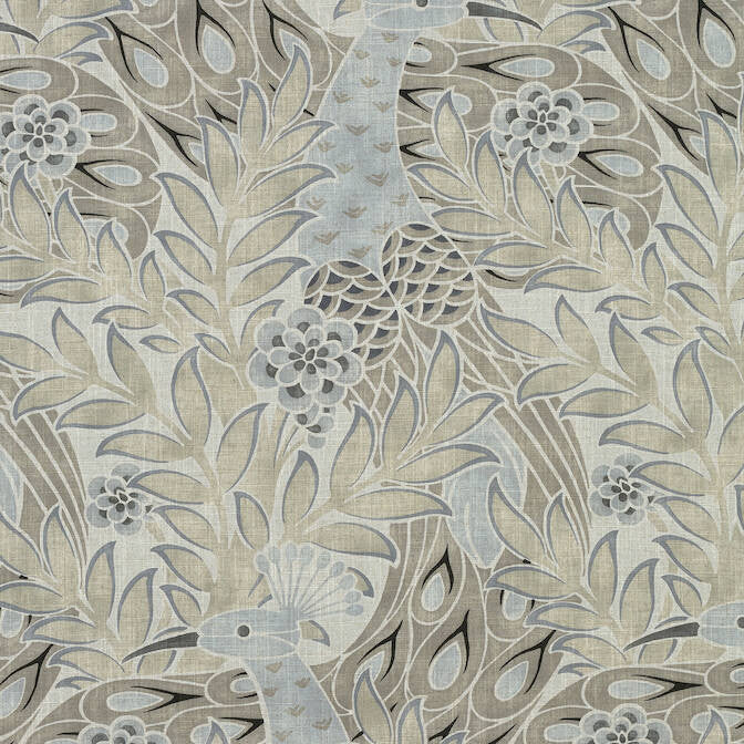Desmond Beige and Grey F92921 by Thibaut Fabric Thibaut Fabric Desmond Beige and Grey F92921Fabric Paramount Fabric Book 67% Viscose, 33% Linen UNITED KINGDOM </p><p>Repeat: V: 44.5 54 - Fabric Carolina -