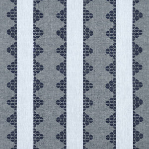 Dhara Stripe Navy F92938 by Thibaut Fabric