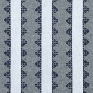 Dhara Stripe Navy F92938 by Thibaut Fabric