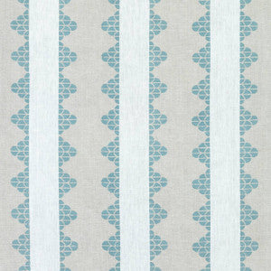 Dhara Stripe Aqua F92941 by Thibaut Fabric