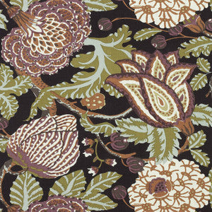 Mitford Black and Plum F92942 by Thibaut Fabric