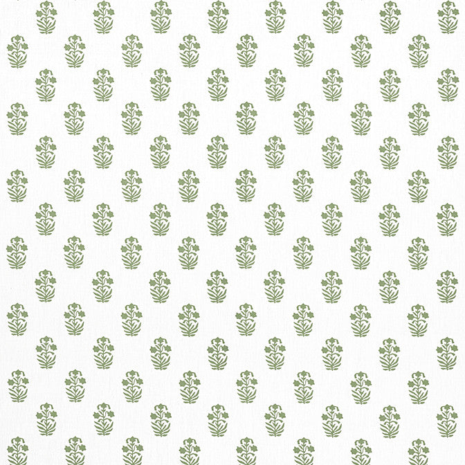 Corwin Green on White F936402 by Thibaut Fabric Thibaut Fabric Corwin Green on White F936402Fabric Indienne Fabric Book 59% Cotton, 41% Linen INDIA </p><p>Repeat: V: 4 54 - Fabric Carolina -