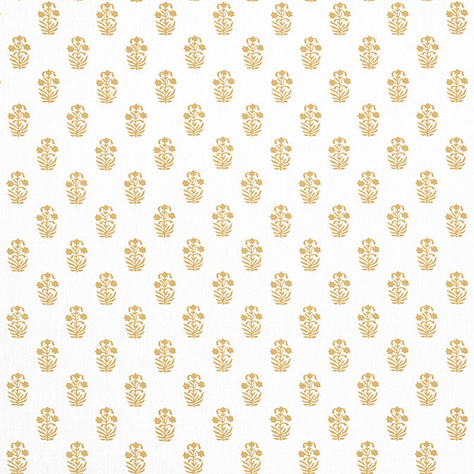 Corwin Gold on White F936404 by Thibaut Fabric Thibaut Fabric Corwin Gold on White F936404Fabric Indienne Fabric Book 59% Cotton, 41% Linen INDIA </p><p>Repeat: V: 4 54 - Fabric Carolina -