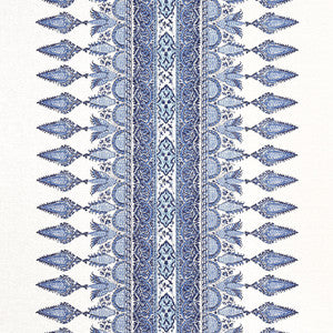 Akola Stripe Blue and White F936407 by Thibaut Fabric