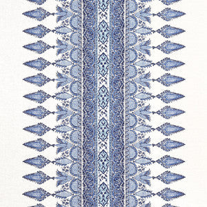 Akola Stripe Blue and White F936407 by Thibaut Fabric