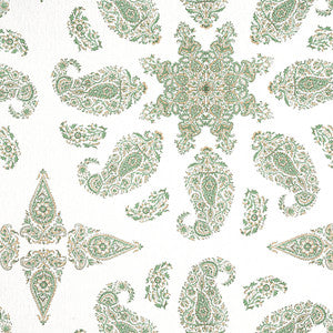East India Green and White F936442 by Thibaut Fabric