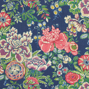 Peony Garden Navy F942015 by Thibaut Fabric