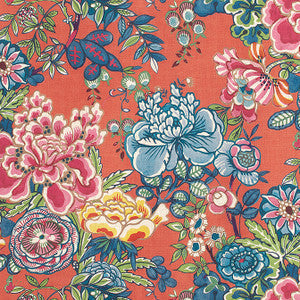 Peony Garden Coral F942018 By Thibaut Fabric