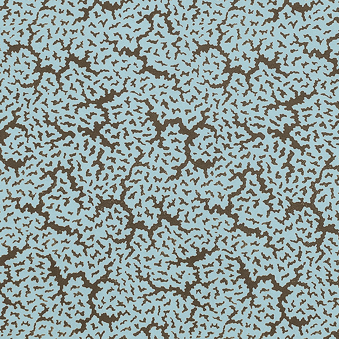 Maldives Spa Blue and Brown F942045 by Thibaut Fabric Thibaut Fabric Maldives Spa Blue and Brown F942045Fabric Sojourn Fabric Book 100% Cotton ITALY </p><p>Repeat: V: 21.75 53 - Fabric Carolina -