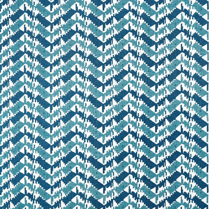 Thibaut Fabric Melrose Check Navy and Peacock F945004 Fabric U.S.A </p><p>Repeat: H: 13.5  in  (34.29  cm), V: 5.25  (13.34  cm) 54  in  (137.16  cm) - My Fabric Connection -
