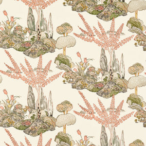 Thibaut Fabric Orleans Apricot and Ginger F945026