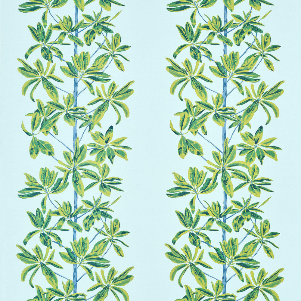 Thibaut Fabric Mangrove Tree Turquoise F945033 Fabric U.S.A </p><p>Repeat: H: 27  in  (68.58  cm), V: 34.75  (88.27  cm) 54  in  (137.16  cm) - My Fabric Connection -