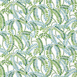 Thibaut Fabric Augusta Blue and Green F945038