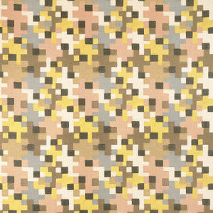 Thibaut Fabric Pixel Apricot and Ginger F945043