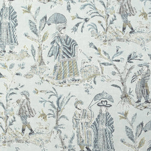 Royale Toile Grey F972576 by Thibaut Fabric