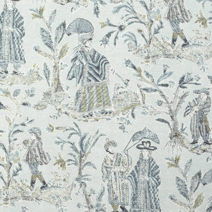 Royale Toile Grey F972576 by Thibaut Fabric