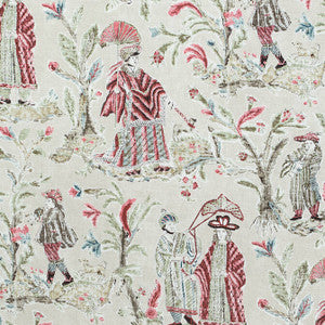 Royale Toile Red F972577 by Thibaut Fabric