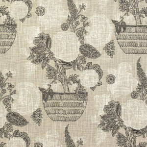 Tullamore Black and Beige F972593 by Thibaut Fabric