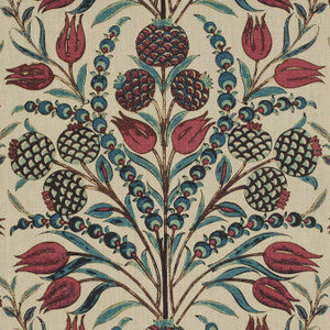 Corneila Red and Teal F972601 by Thibaut Fabric