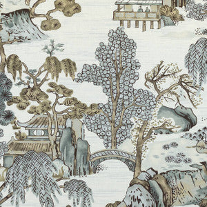 Asian Scenic Grey F975463 by Thibaut Fabric