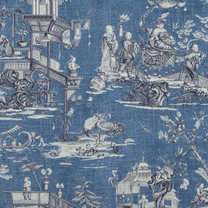 Cheng Toile Navy F975465 by Thibaut Fabric