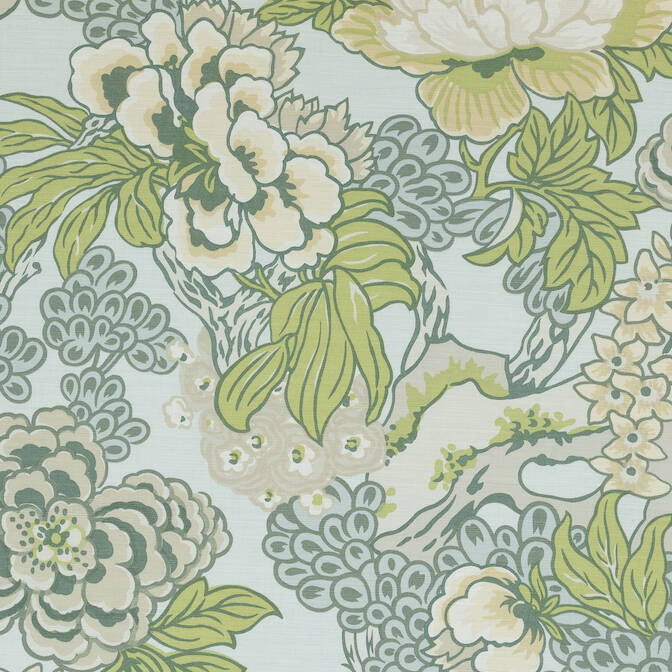 Honshu Robin's Egg F975485 by Thibaut Fabric Thibaut Fabric Honshu Robin's Egg F975485Fabric Dynasty Fabric Book 60% Linen, 30% Cot, 10% Nylon UNITED KINGDOM </p><p>Repeat: V: 34 54 - Fabric Carolina -