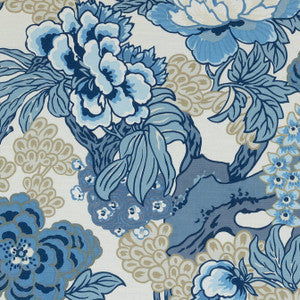 Honshu Blue and Beige F975487 by Thibaut Fabric