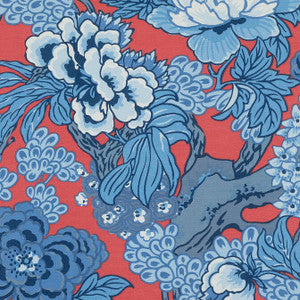 Honshu Red and Blue F975489 by Thibaut Fabric