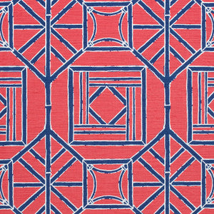 Shoji Panel Red and Blue F975518 by Thibaut Fabric