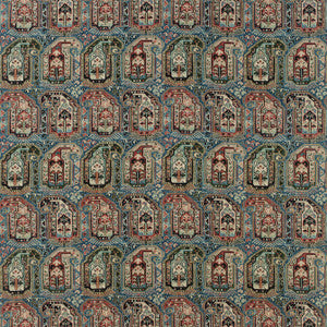 Gleniffer Navy and Red F985024 by Thibaut Fabric