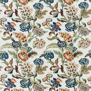 Navesink Cream on Navy F985033 by Thibaut Fabric