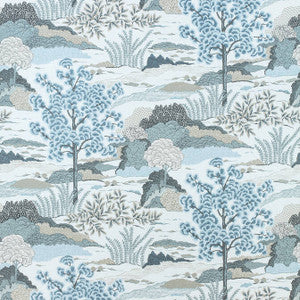 Daintree Aqua F985043 by Thibaut Fabric