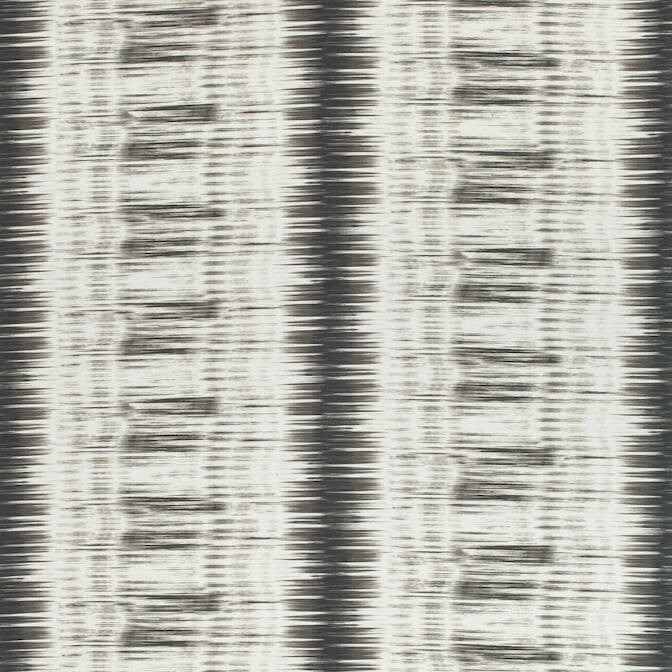 Ikat Stripe Charcoal F988701 by Thibaut Fabric Thibaut Fabric Ikat Stripe Charcoal F988701Fabric Trade Routes Fabric Book 61% Linen 39% Cotton THAILAND </p><p>Repeat: V: 23.25 54 - Fabric Carolina -