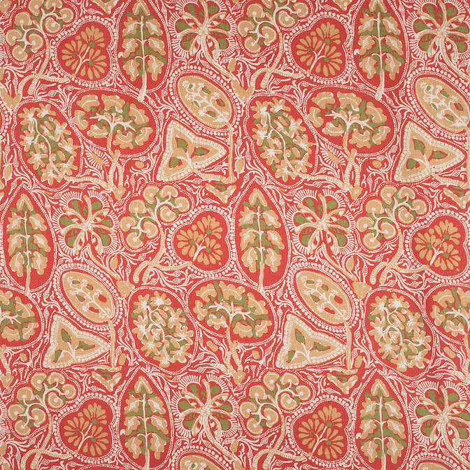 Cochin Red F988717 by Thibaut Fabric Thibaut Fabric Cochin Red F988717Fabric Trade Routes Fabric Book 100% Linen THAILAND </p><p>Repeat: V: 43 54 - Fabric Carolina -